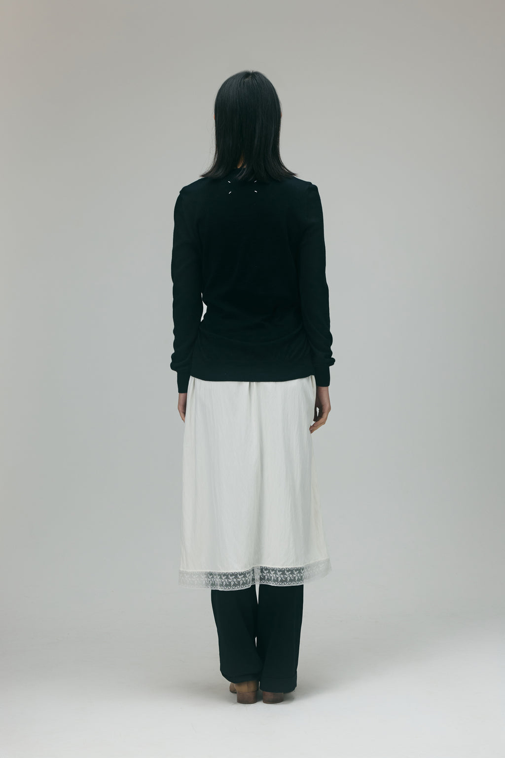 Maison Margiela Cinched Waist V-Neck Sweater