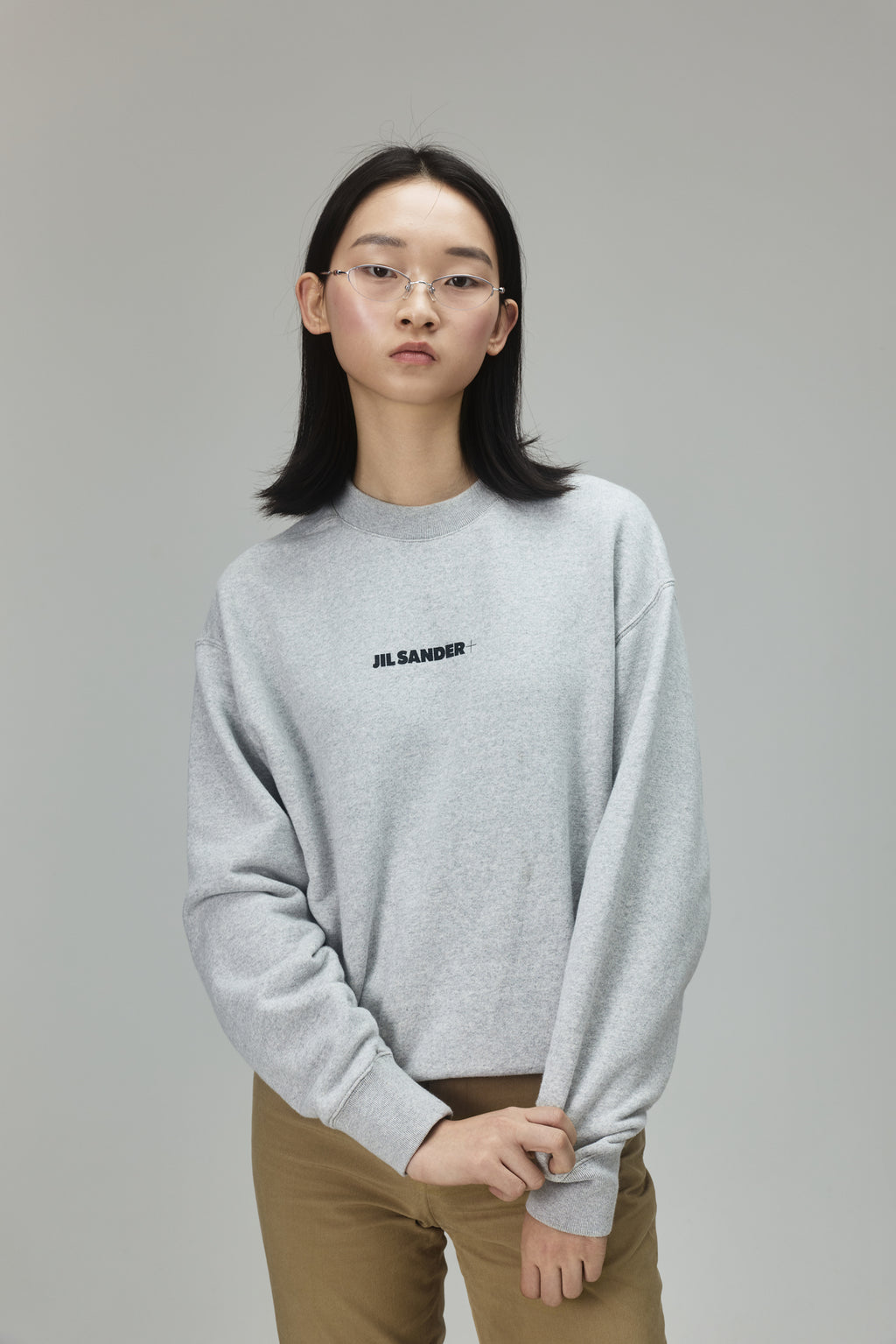 Jil Sander Logo Crew Neck Sweatshirt