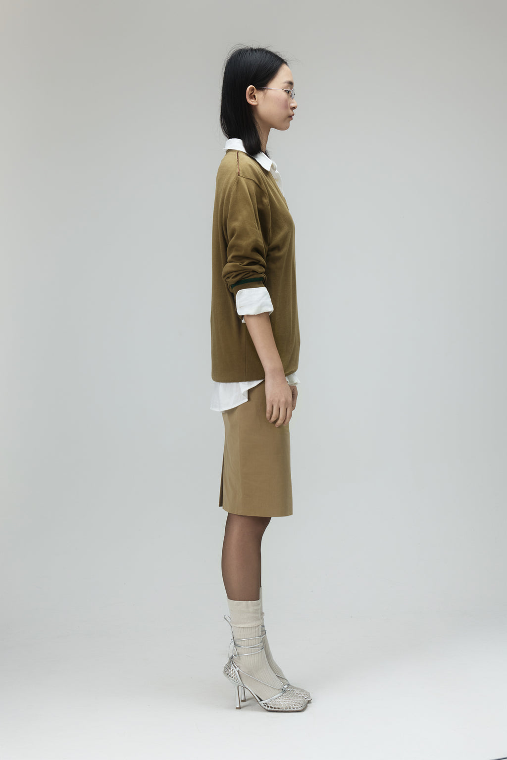 Maison Margiela V-Neck Contrast Trim Sweater