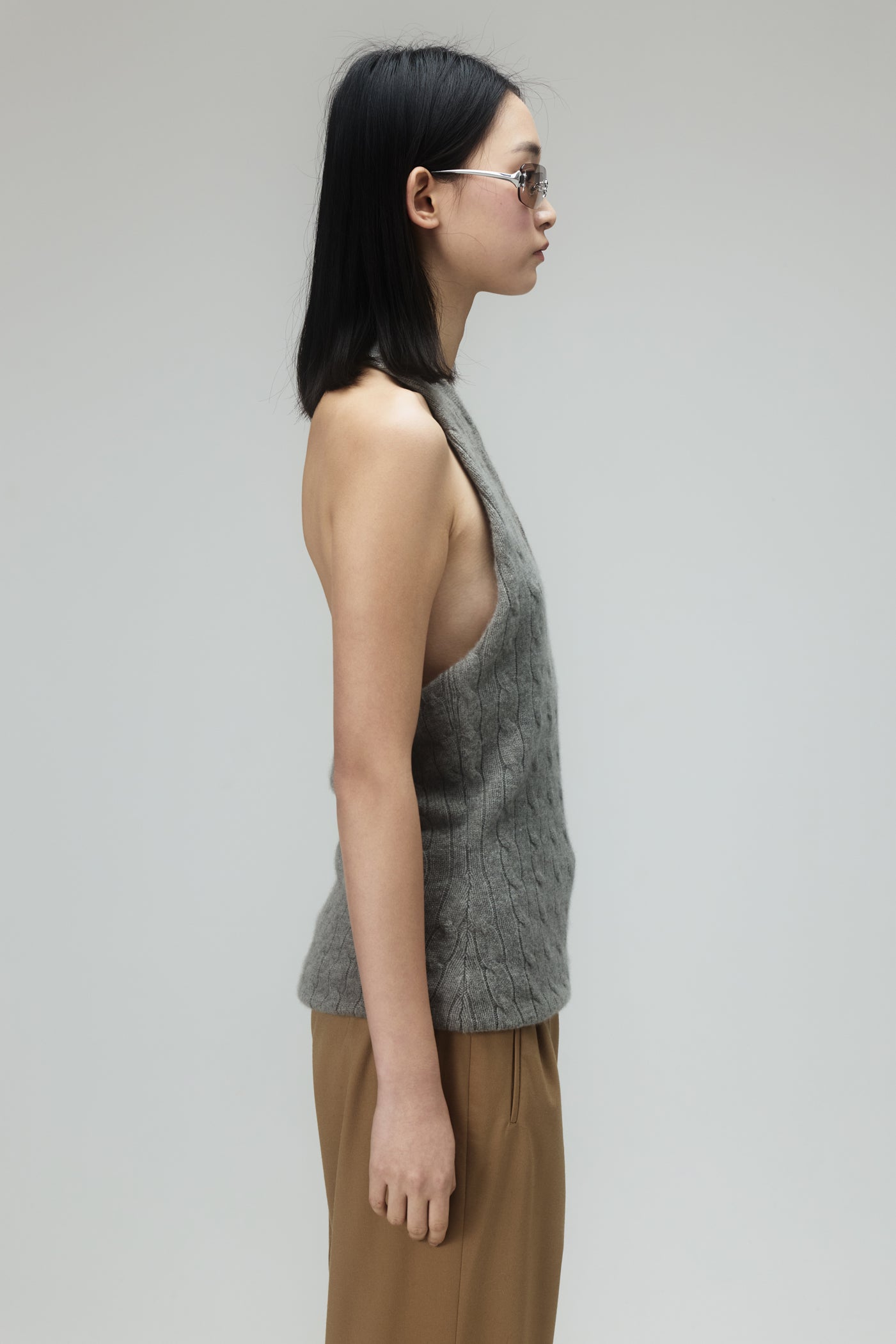 Ralph Lauren Cashmere V-Neck Cable Vest